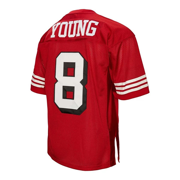 San Francisco 49ers Steve Young #8 Mitchell and Ness Shadow Jersey Medium Scarlet | Scheels