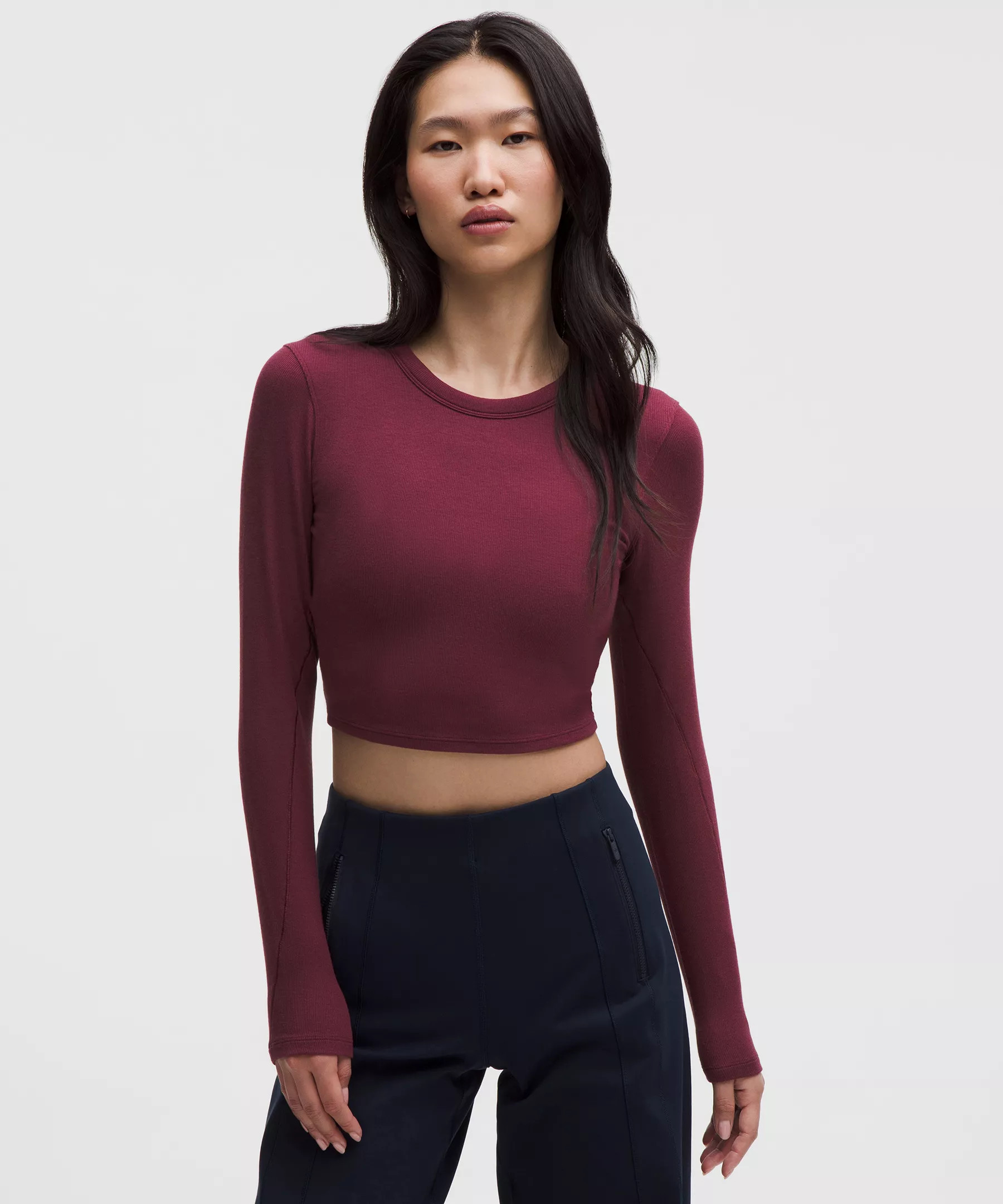 Hold Tight Straight-Hem Cropped Long-Sleeve Shirt | Lululemon (US)