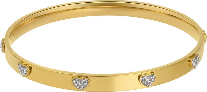 Water Resistant Pavé Heart Station Bracelet | Nordstrom Rack