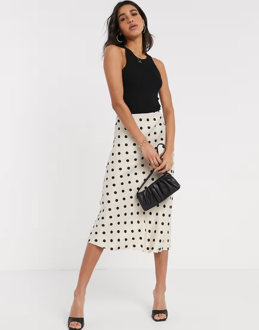 b.Young polka dot bias cut skirt-Multi | ASOS (Global)