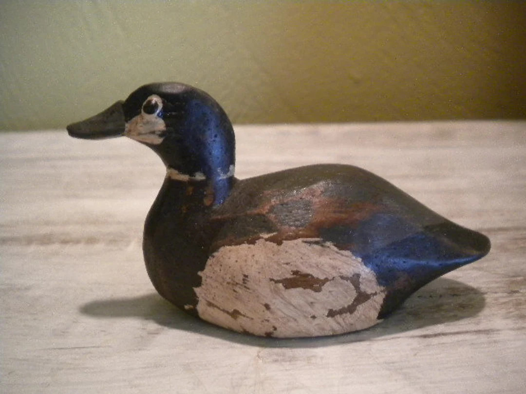 Hand Carved Wooden Duck Decoy - Etsy | Etsy (US)