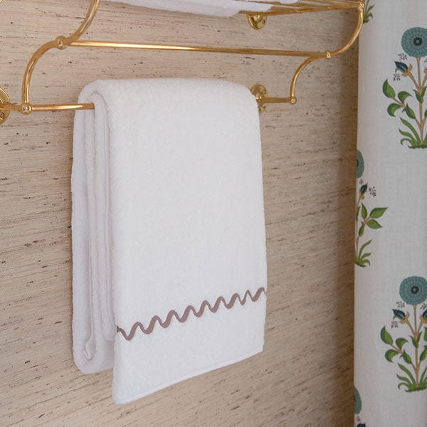 Wave Embroidered Bath Towel | Weezie Towels