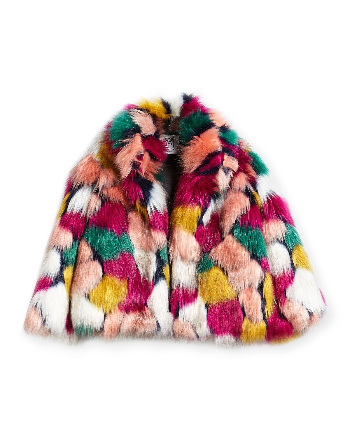 Faux-Fur Jacket, Multi, Size 4-7 | Neiman Marcus