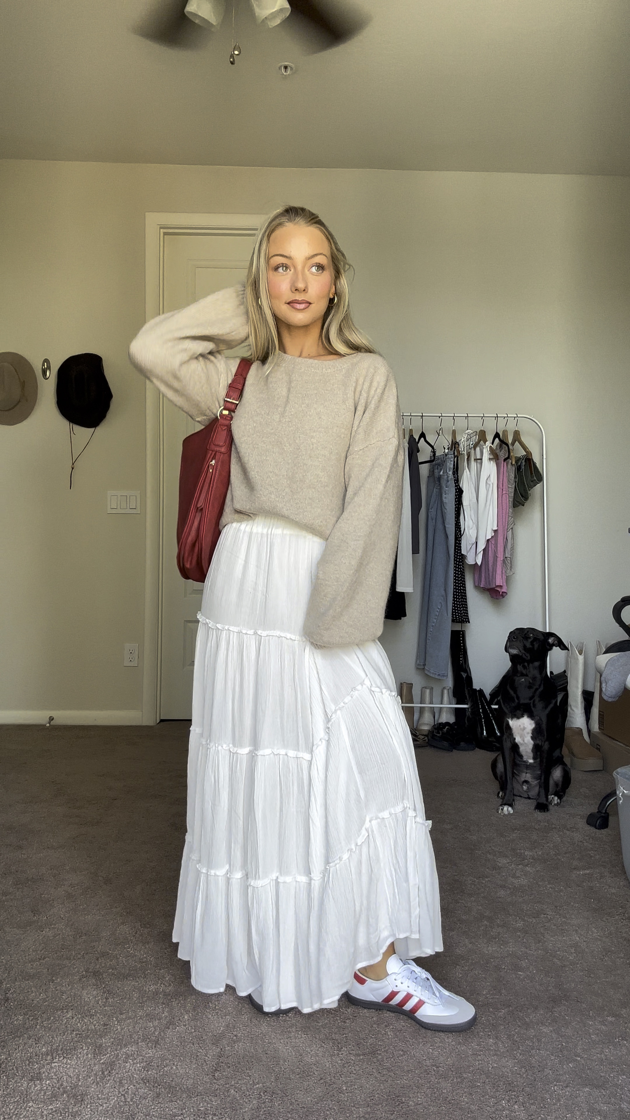 use code “ILEEN” for 20% off Princess Polly items
-wearing a size 2 sweater
-wearing a size 2 skirt
-size down for sambas