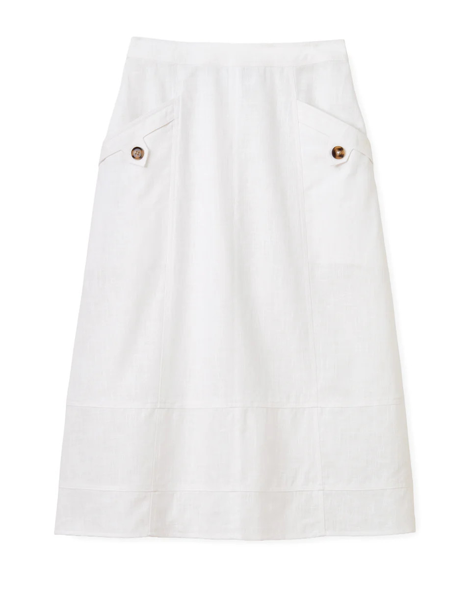 SU26 Alice Button Skirt-Bright White | Cartolina