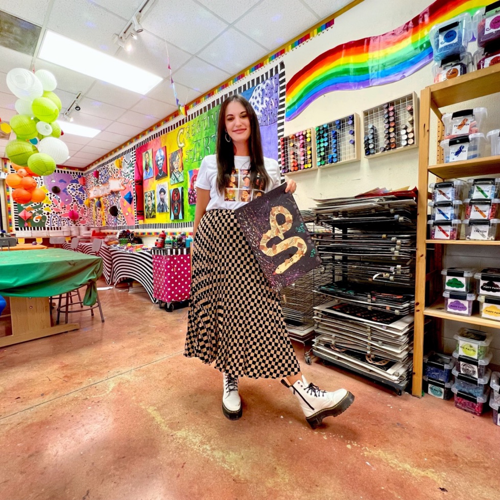 These boots were made for walking but also made for unloading full drying racks!  Fridays are our spirit days, but I’m rocking some “art sprint” instead! 

#LTKunder100 #LTKworkwear #LTKunder50