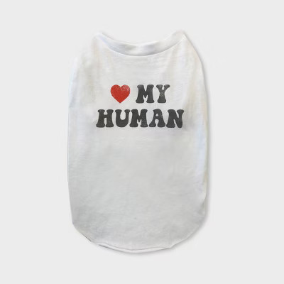 Grayson Pup 'Heart My Human' Graphic Dog Tee - White | Target