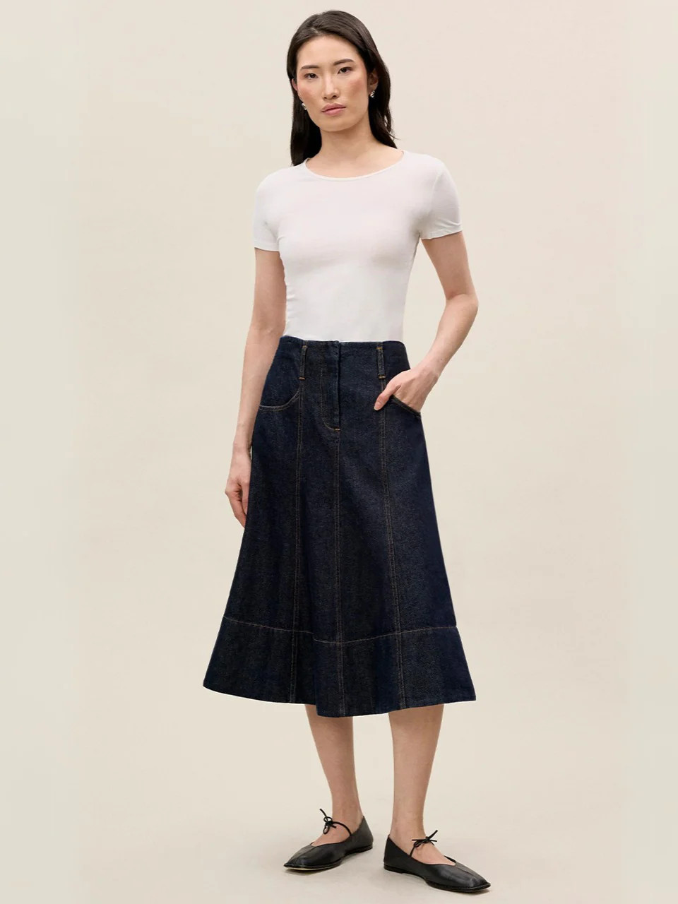 Gabrielle Denim Skirt | Rebecca Taylor
