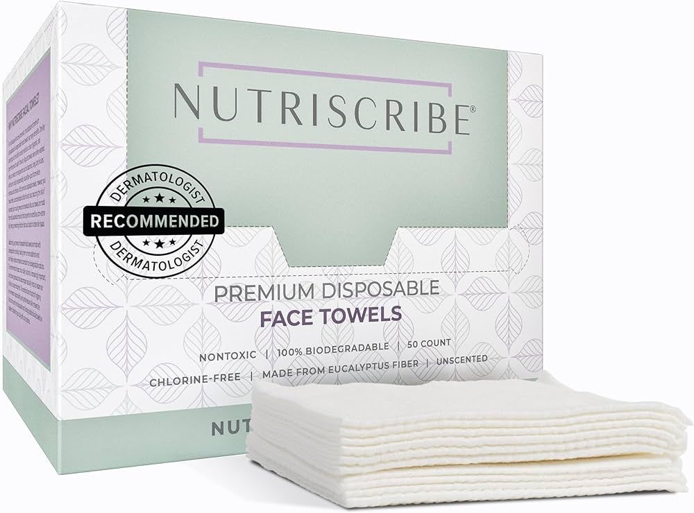 Disposable Face Towels XL, Dermatologist Approved 100% Natural Eucalyptus Fiber Face Towel, Teste... | Amazon (US)
