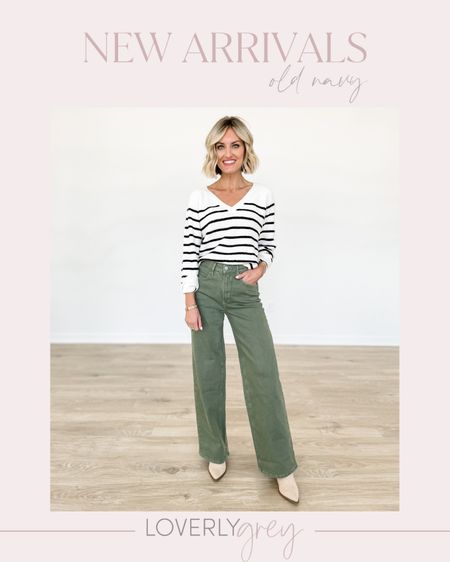 Fall pieces that can be styled for work or play! I am wearing an XS in the striped sweater and a 0 regular in the wide leg jeans! 

Loverly Grey, fall fashion 

#LTKSeasonal #LTKstyletip #LTKworkwear