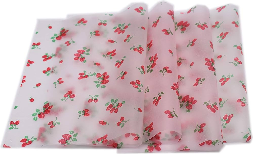 Twlead Wax Paper Sheets Food Colored Candy Sandwich Wrap Paper Disposable Food Wrapping Greasepro... | Amazon (US)
