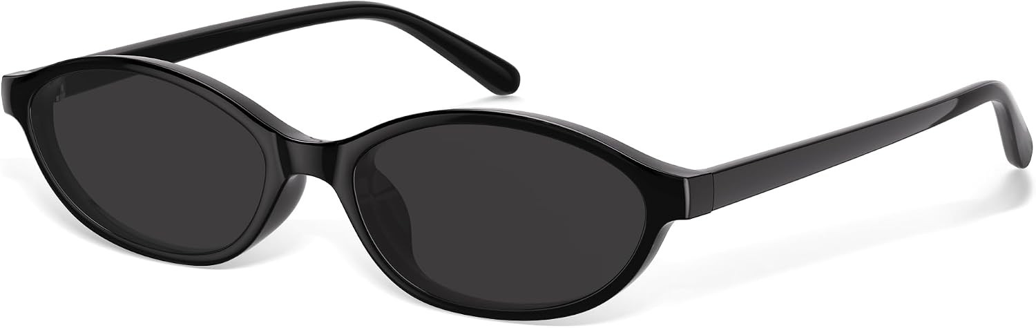 Womens Oval Sunglasses 90s Retro Cat Eye Glasses UV400 Shades | Amazon (US)