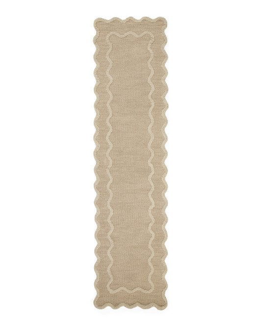 2x8 Wool Scalloped Runner | TJ Maxx