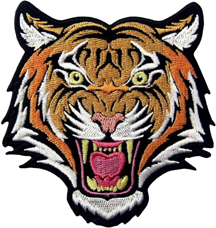 The Roaring Bengal Striped Tiger Embroidered Badge Iron On Sew On Patch | Amazon (US)