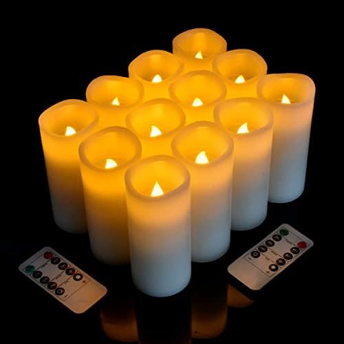 antizer Flameless Candles Battery Operated Real Wax LED Candles Set of 12 Battery Operated Candle... | Amazon (US)