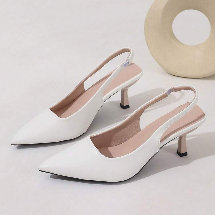 Women's High Heel Shoes, Fashion Versatile Commuting Work Shoes, French Style Summer Sandals | SHEIN