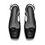 Women's Ballet Flats Slingbacks Square Toe Bow Knit Dressy Flat Shoes with Ankle Buckles Satin | Amazon (US)