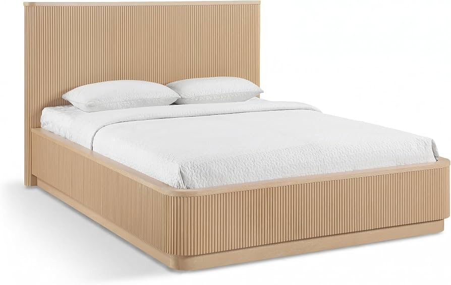 Meridian Furniture 818Oak-K Astrid Collection Modern | Contemporary King Bed with Rich Finish, Fl... | Amazon (US)