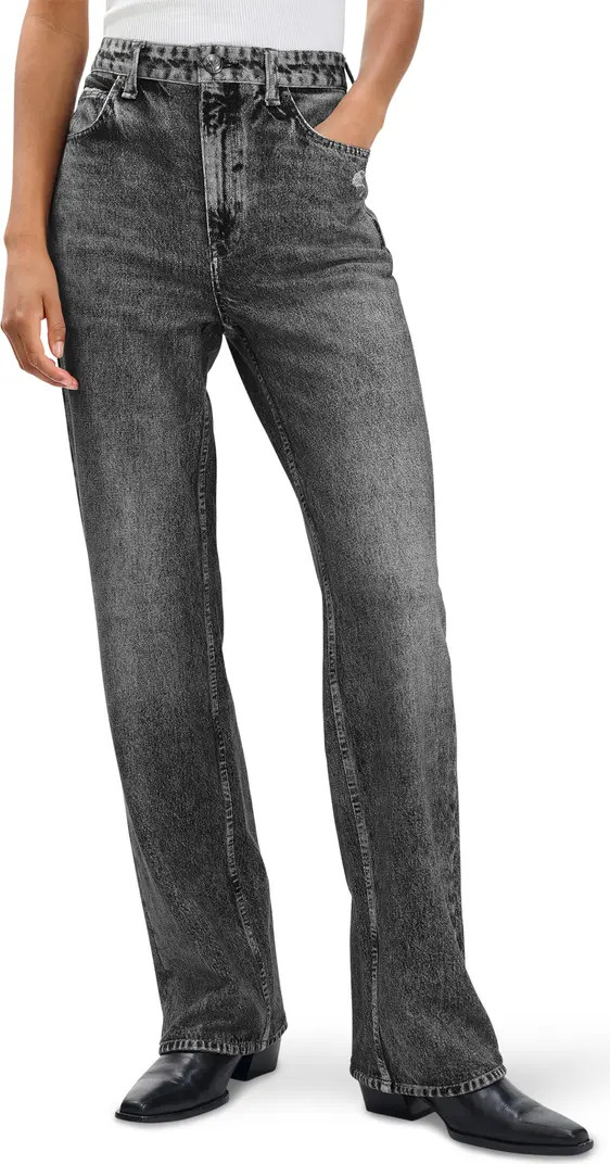 rag & bone/JEAN Miramar Terry Shea High Waist Straight Leg Jeans | Nordstrom | Nordstrom