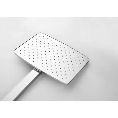 Bathroom Shower With Air Injection Technology And Hand - , Made Of Brass Stainless Steel, , Includes Slide Bar System Steel Rain Head, Shower, Bar, Va | Wayfair North America