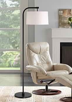 360 Lighting Serra Modern Art Deco 64" Tall Standing Floor Lamp Curved Chairside Arc Offset Arm P... | Amazon (US)