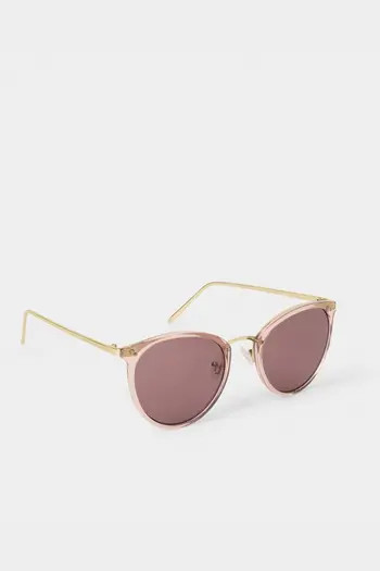 Santorini Sunglasses in Rose Gold Transparent and Gold | Nordstrom