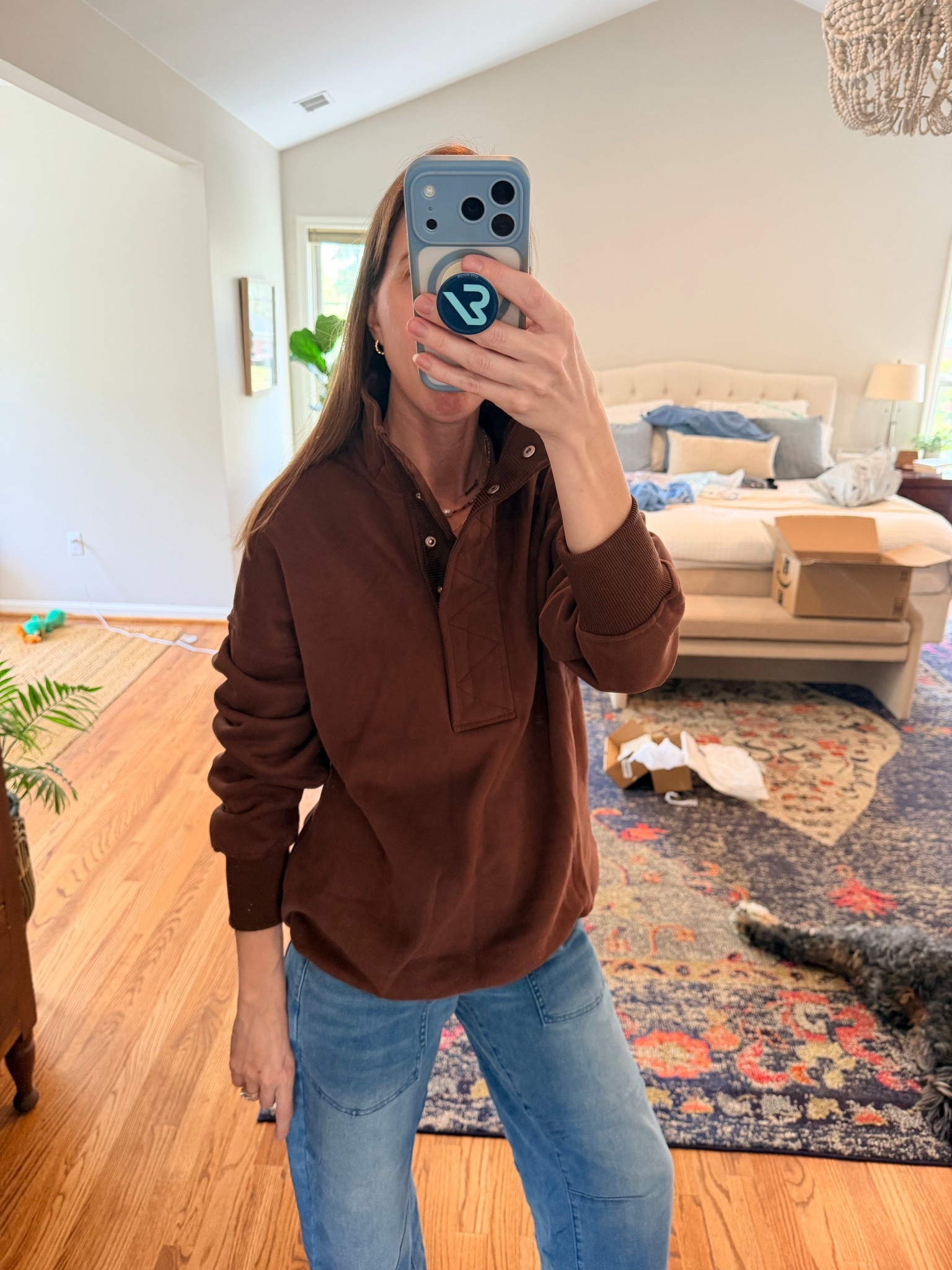 Easy and comfortable chocolate brown pullover 

#LTKOver40
