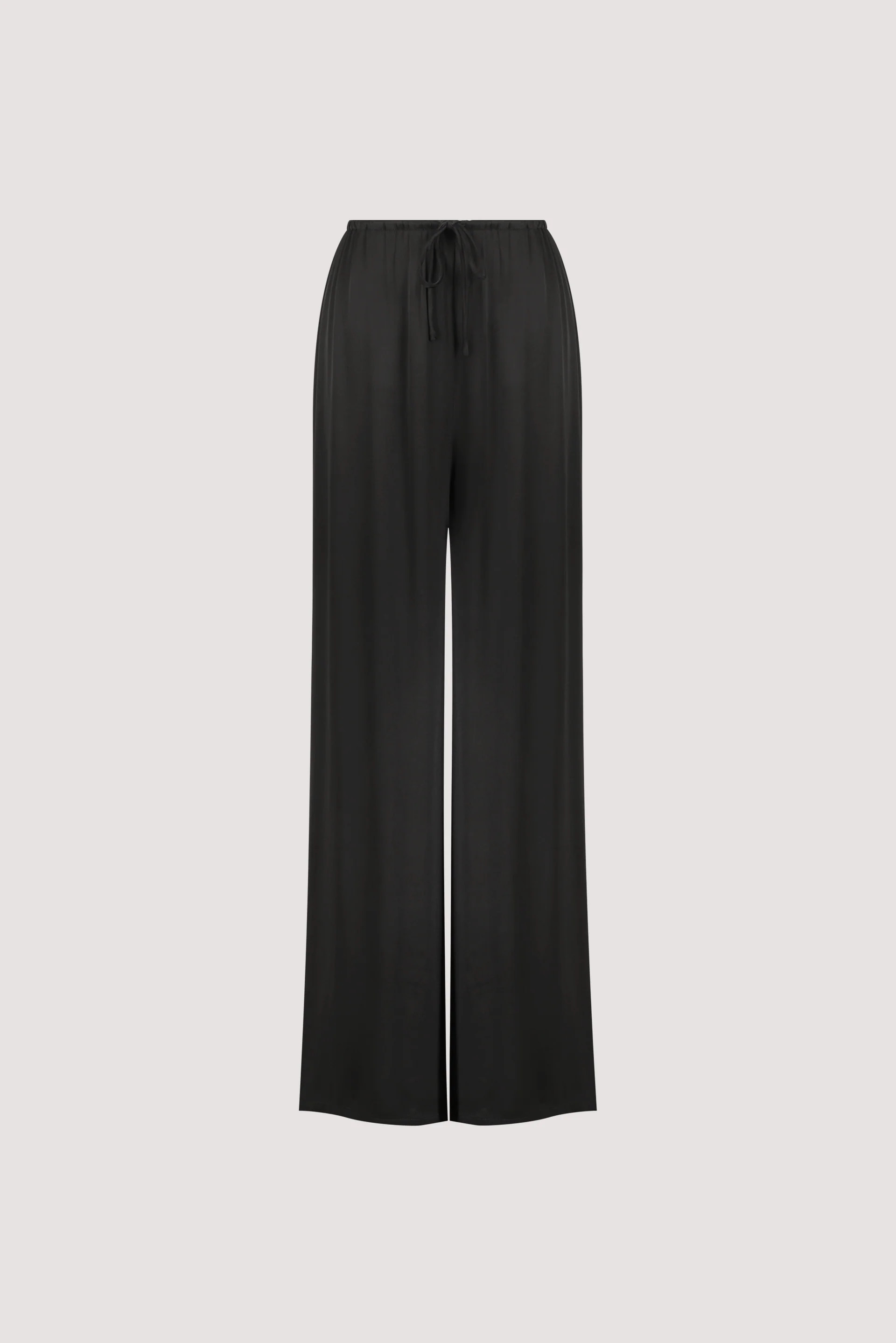 MYA BLACK SATIN PANT | DISSH