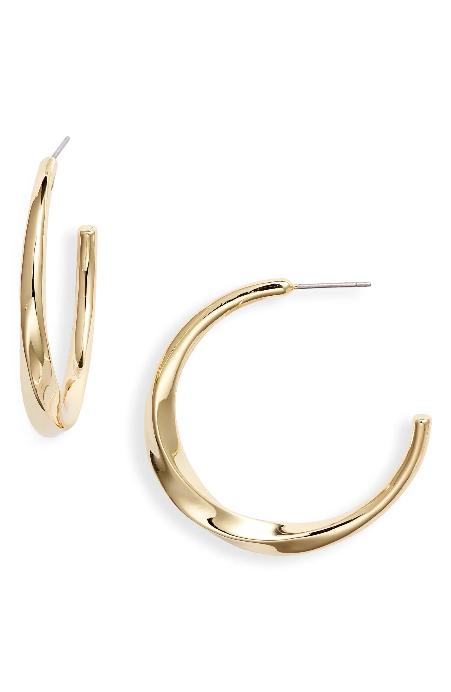 Nordstrom 38mm Twisted Hoop Earrings | Nordstrom | Nordstrom