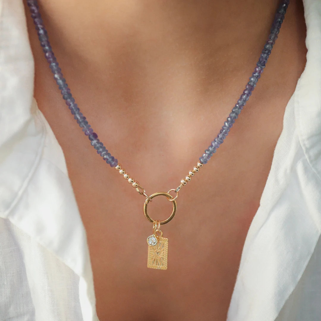 AAAA Tanzanite Necklace, Beaded Tanzanite Necklace, Violet Flame Energy, AAA Tanzanite, Third Eye... | Etsy (US)