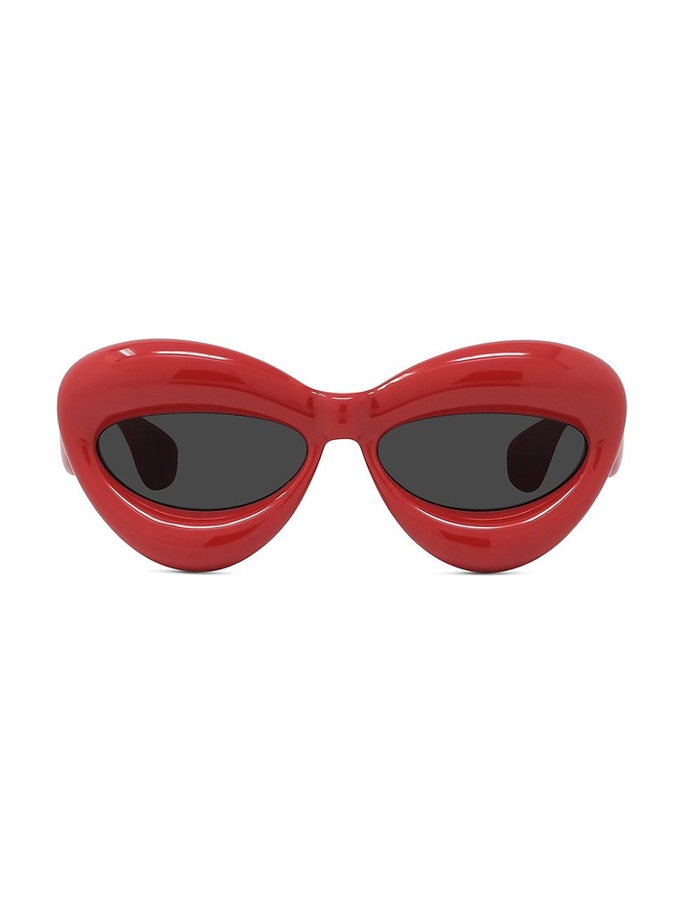 Men's 55MM Inflated Cat-Eye Sunglasses - Shiny Red | Saks Fifth Avenue
