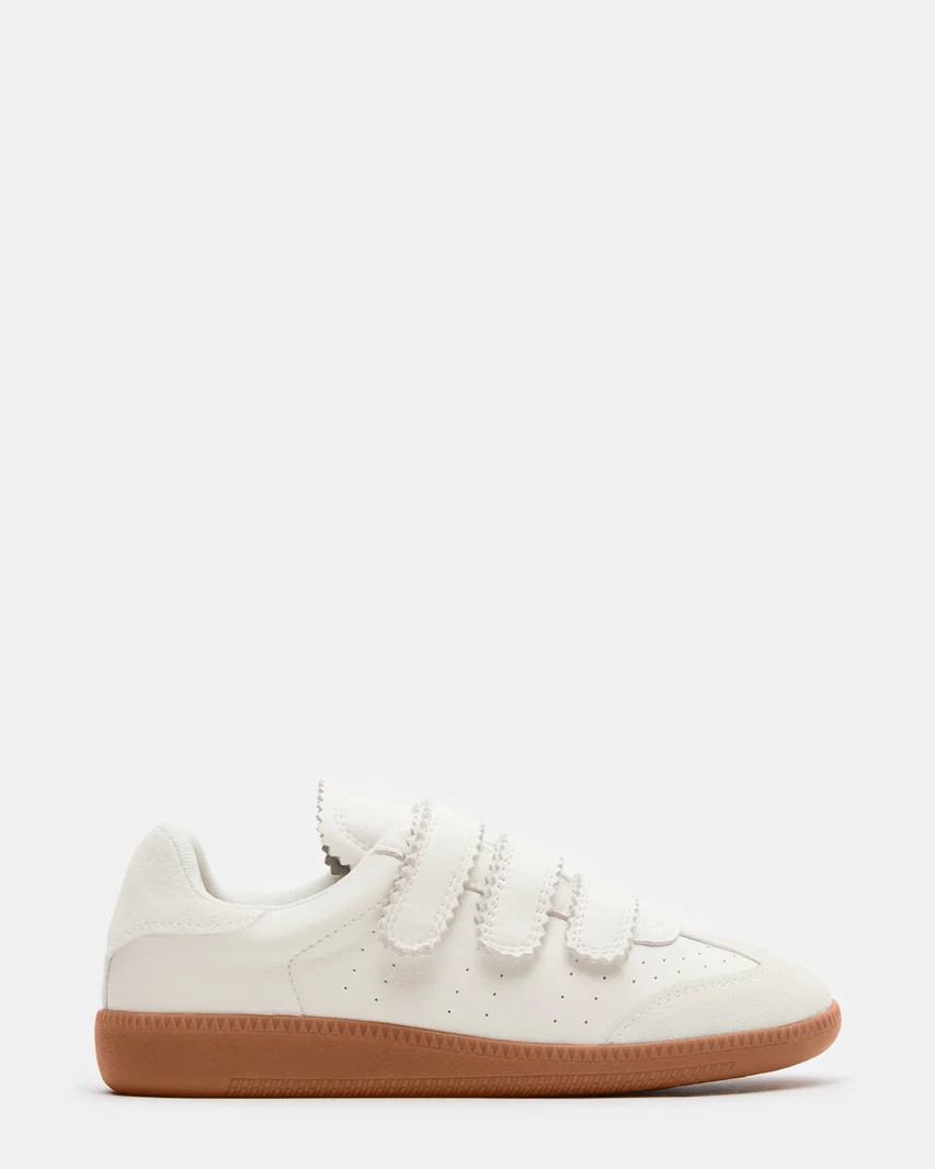 MOMENTUM White Velcro Low-Top Sneaker | Women's Sneakers | Steve Madden (US)