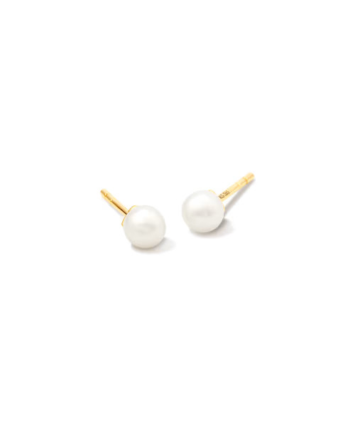 Michelle Pearl 14k Yellow Gold Stud Earrings in Freshwater Cultured Pearl | Kendra Scott