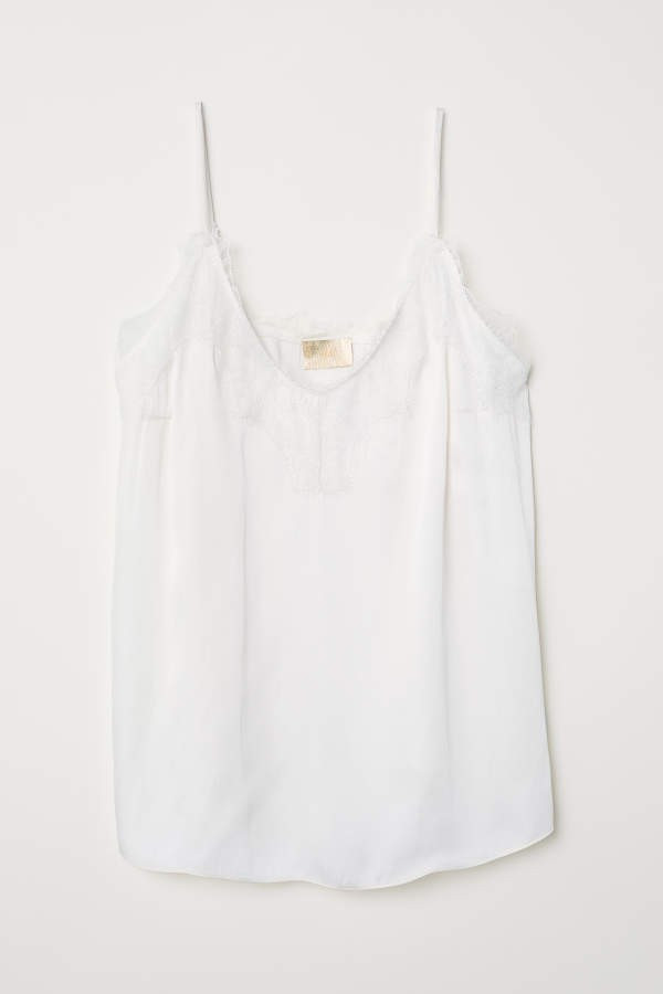 Satin and Lace Camisole Top | H&M (US)