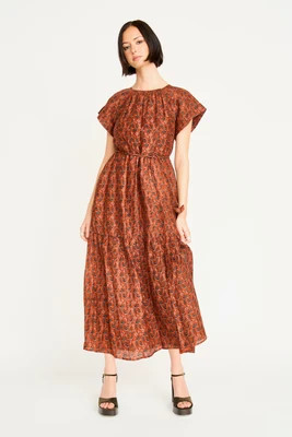 Vienna Dress in Amber Cattail | MIRTH