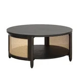 Better Homes & Gardens Springwood Caning Coffee Table, Charcoal Finish - Walmart.com | Walmart (US)