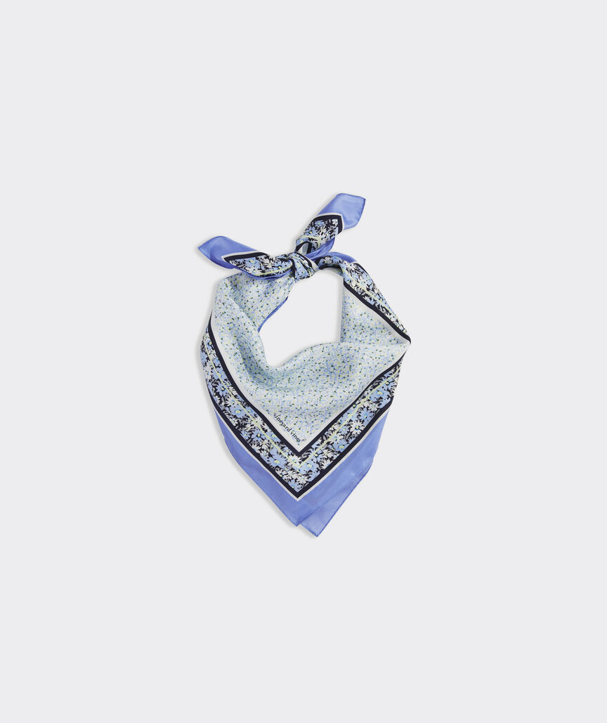 Tiny Floral Print Oversized Silk Scarf | vineyard vines