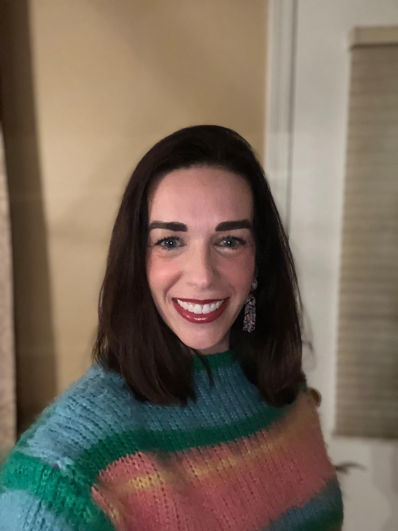 Multicolor fuzzy sweater (small). #sweater #fuzzysweater #multicolorsweater 

#LTKootd #LTKSeasonal