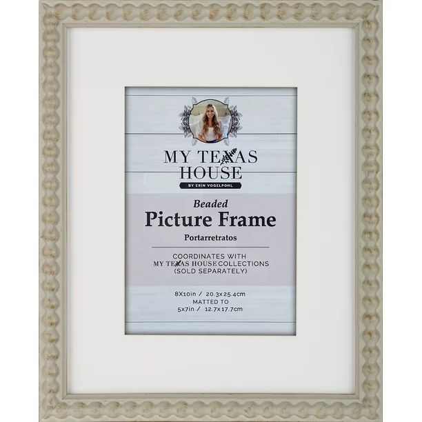 My Texas House 8x10 Gray Beaded Modern Farmhouse Tabletop Picture Frame Matted to 5x7 - Walmart.c... | Walmart (US)