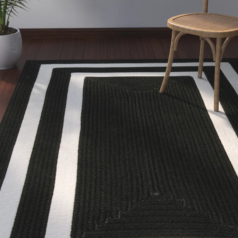 Cisbrough Black/White Indoor / Outdoor Area Rug | Wayfair Professional