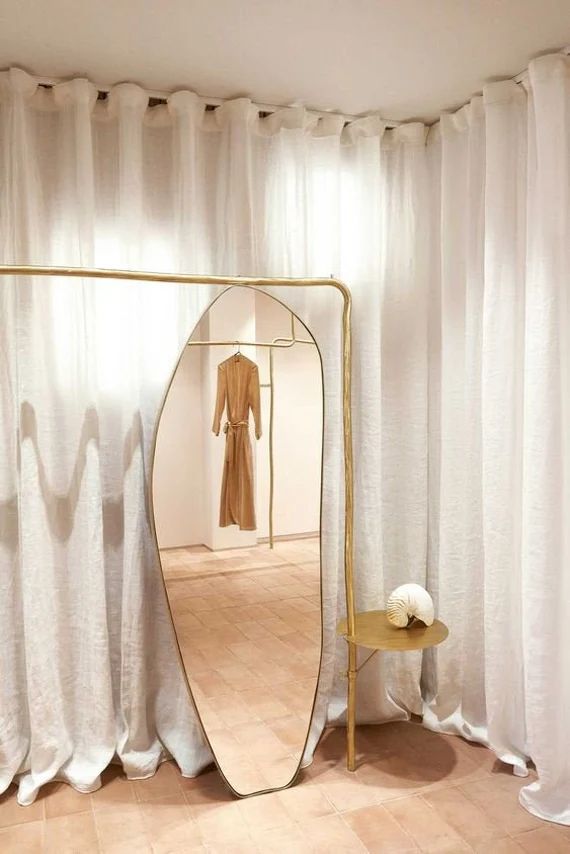 Rosé'' Full Length Asymmetrical Mirror - Asymmetrical Luxurious Aesthetic Home Decor Vanity Mirr... | Etsy (US)