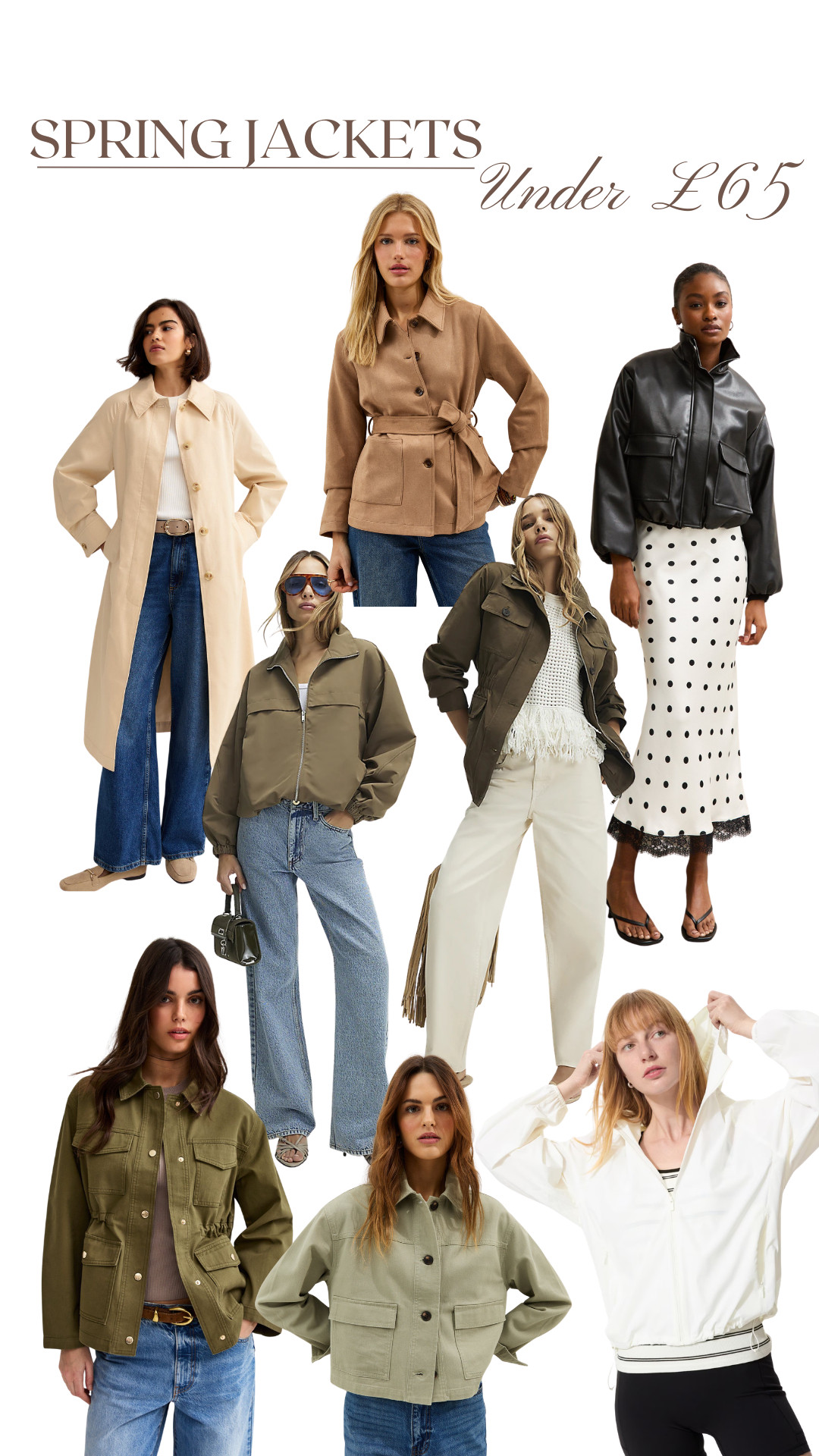 The Spring Jackets Edit Under £65
Spring Dressing, Trench Coat, Faux Leather Jacket, Faux Suede Jacket, Rain Jacket 

 #LTKuk #LTKspring #LTKeurope