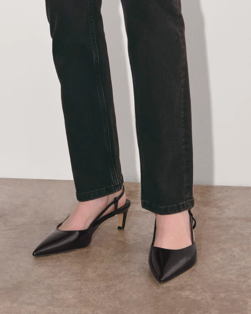 The Studio Slingback Heel | Saddle Brown Suede | Everlane