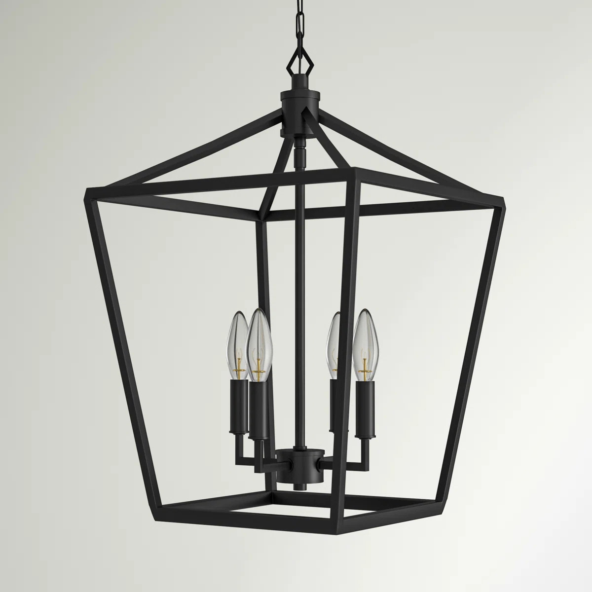 Poisson 4 - Light Dimmable Lantern Geometric Chandelier | Wayfair North America
