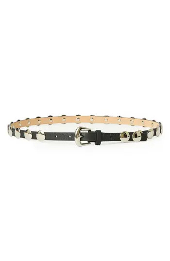 B-Low the Belt Ames Studded Leather Belt in Black Silver at Nordstrom Rack, Size Medium | Nordstrom Rack