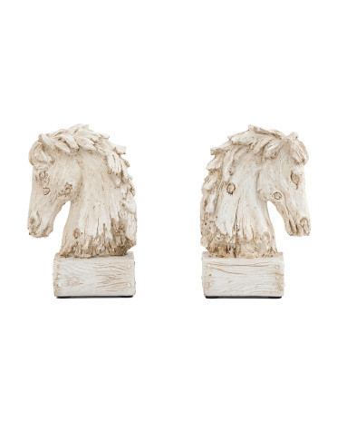 2pk 7.5in Horse Head Bookends | TJ Maxx