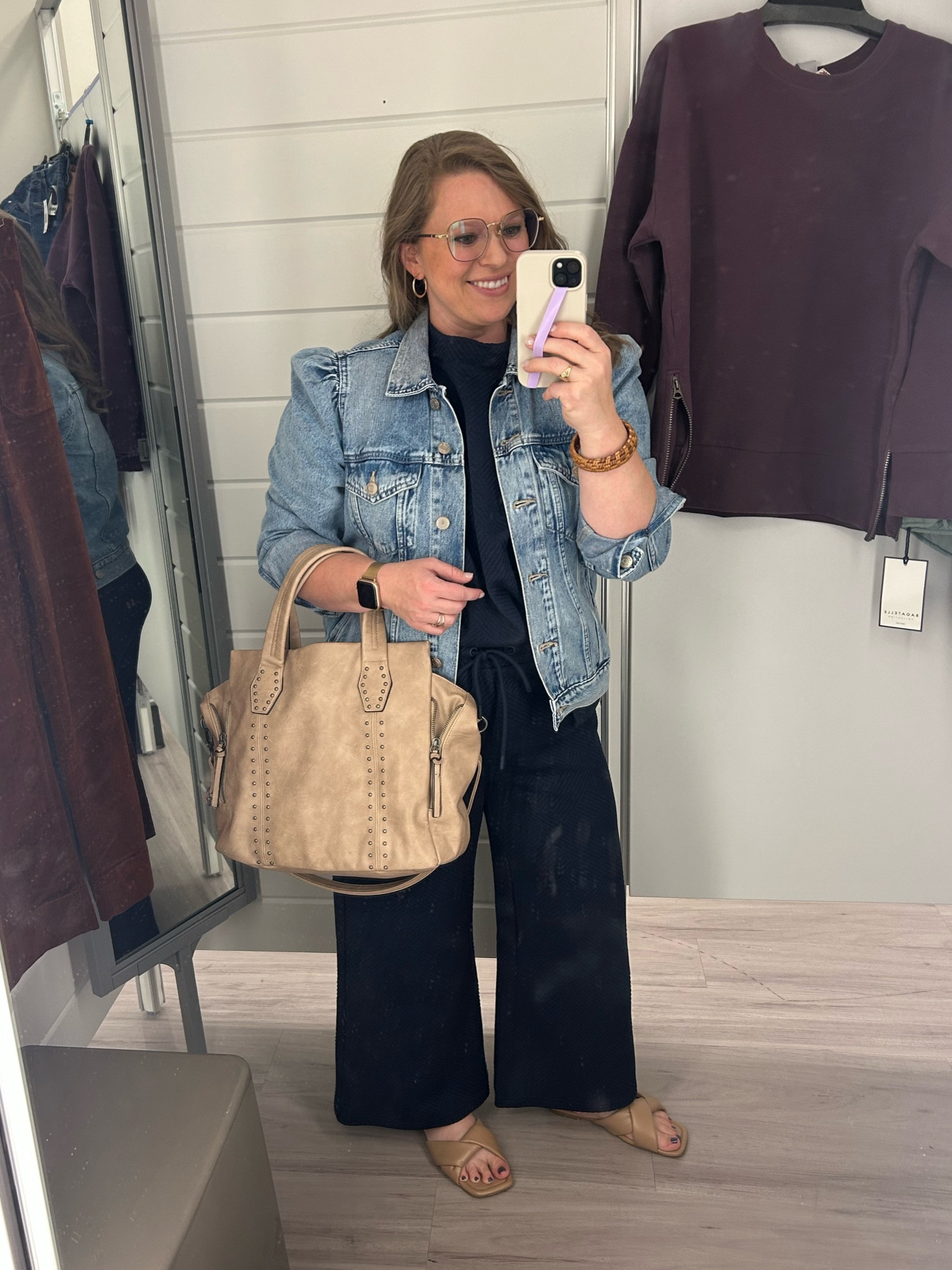 Birthday fit check in a dirty fitting room mirror 💁🏼‍♀️ this is 38! My most favorite denim jacket is from gap factory. It has the perfect puff sleeve to add a feminine touch and you can’t go wrong with a matching set!

#LTKfindsunder50 #LTKmidsize #LTKstyletip