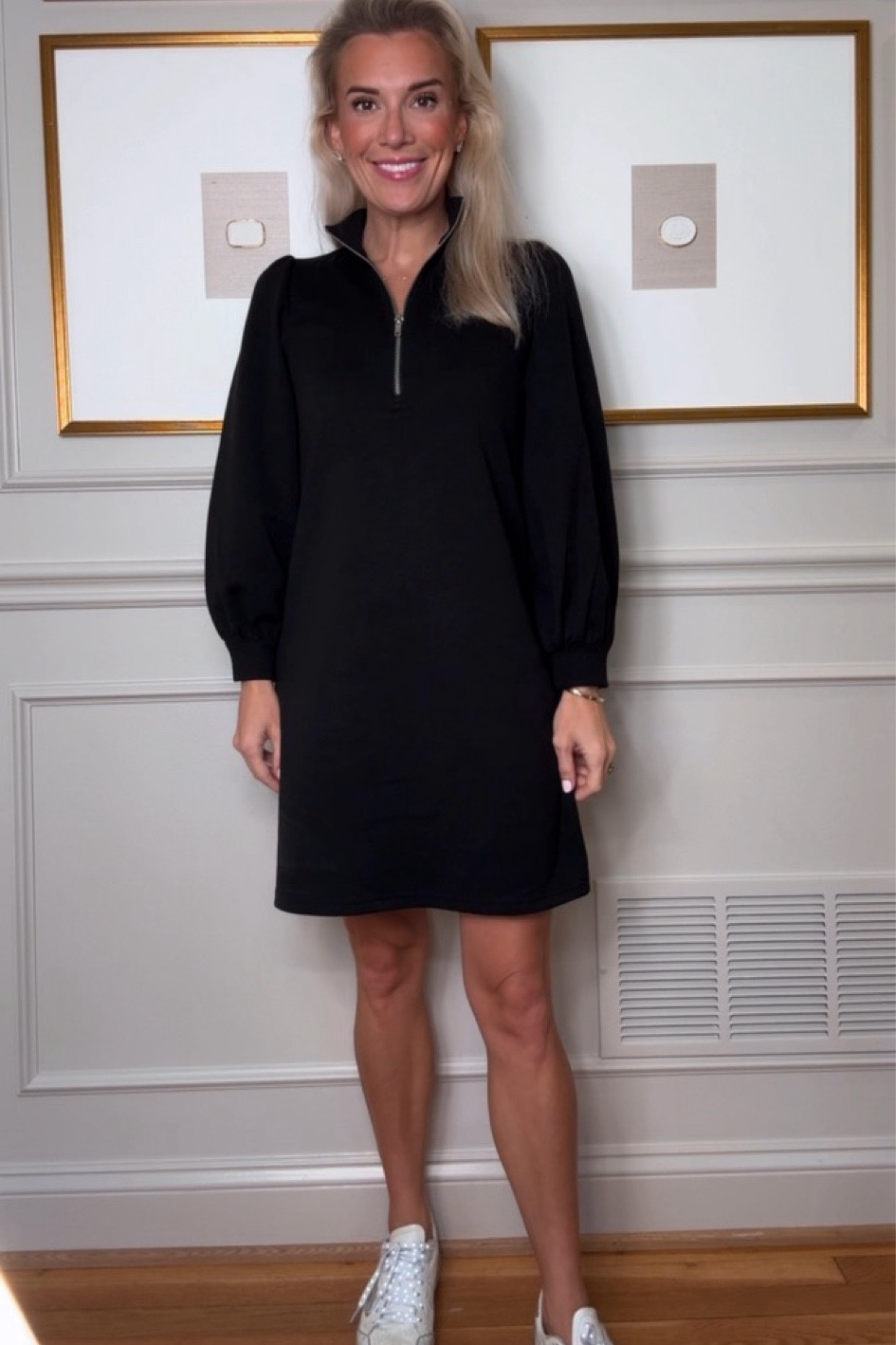 Women’s fashion, Meredith Hudkins, transitional fashion, fall fashion, chic, timeless, preppy, accessories call Walmart, women’s dress, black dress, long sleeve, golden, goose, sneakers, Avara, J.Crew, tuckernuck, bangle bracelet, earrings, gold jewelry

#LTKSaleAlert #LTKFindsUnder50 #LTKFindsUnder100