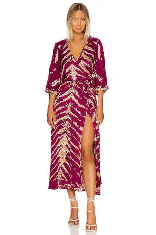 Young, Fabulous & Broke Belle Midi Dress in Wild Orchid Savannah from Revolve.com | Revolve Clothing (Global)
