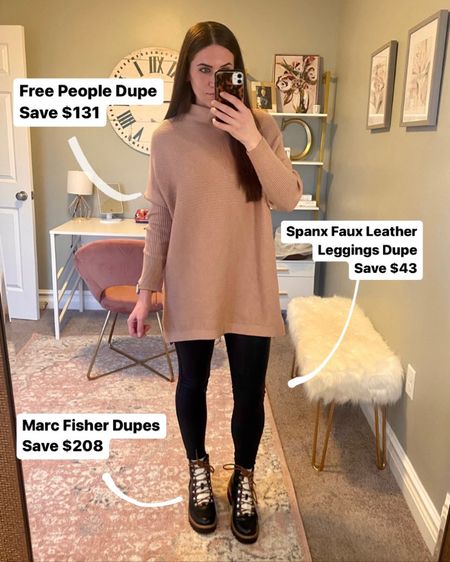 Amazon fashion
Target style 
Splurge or save
Look for less
Free people ottoman tunic
Ribbed sweater
Nick neck sweater
Spanx dupe faux leather leggings 
Marc Fisher Izzie Booties Dupe

#LTKstyletip #LTKFind #LTKSeasonal